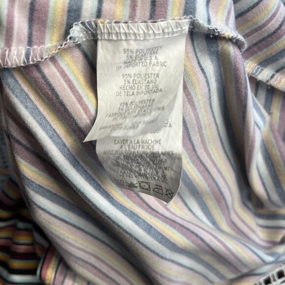 Tosh + Sophie Modest striped long sleeve belted midi dress size large - Picture 3 of 4